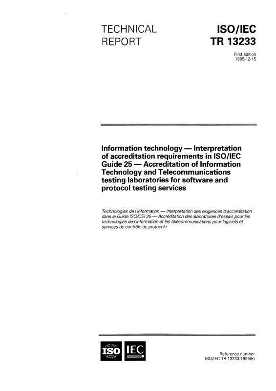 ISO IEC TR 13233 1995 IEC Normen VDE VERLAG